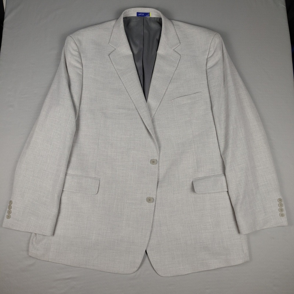 Apt 9 Blazer Men's 56L Gray Two Button Single Breasted Sport Coat Big and Tall